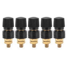 5Pcs Brass Binding Post Nickel Plated Inverter Terminal for Electronic Instruments AutomobilesBlack