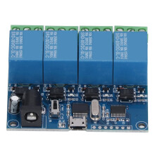 Relay Module 4 Ways LED Indicator Transition Protection 8 Bit Microcontroller Chip USB Long Lifespan Relay Switch
