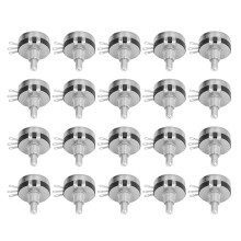 20Pcs Potentiometer Assortment Kit Single Turn Carbon Film Rotary Taper Component WTH118?2W2K2