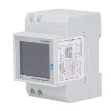 LCD Multimeter Rail Mount Digital Meter Voltage Current Power Tester with Transformer AC40?300V