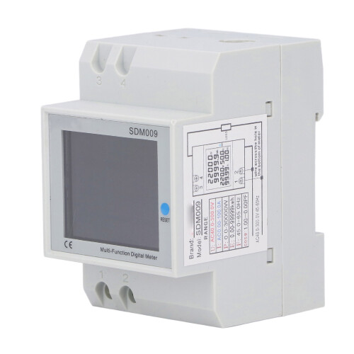 LCD Multimeter Rail Mount Digital Meter Voltage Current Power Tester with Transformer AC40?300V