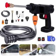 Portable Cordless Pressure Washer-Jet Wash with 2 Rechargeable Battery-5M Water Hoses,6 in 1 nozzles, foam bottle-For Washing Cars, Fence, Floor