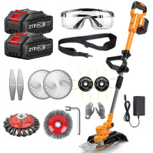 Cordless Grass Trimmer 4-In-1 Grass Trimmer Brushless with 2PCS 4.0Ah Battery 21V Garden Strimmer Cordless with Blade Electric Strimmer Battery