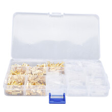Wire Terminals Assortment Kit Male Female Spade Butt Connectors with Insulating Sleeve Set