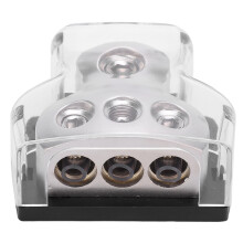 Zinc Alloy Fuse Holder Distribution Car Audio Power/Ground Cable Splitter Block 1 In 3 Out