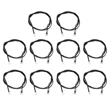 10Pcs NTC Thermistor Probe Temperature Sensor Round Lug Cold Pressed Terminal Connector 1meter10K B3950