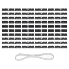 100Pcs Terminal Block High Toughness Good Electrical Conductivity Rail Combined Double Layer Wiring Terminal