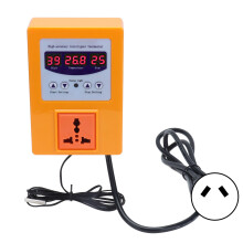 Temperature Controller Digital Display Thermostat Temp Regulator with Sensor AC110?240VAU Plug Orange
