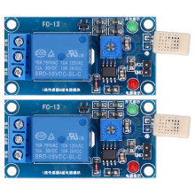 2 Pcs DC 5V Humidity Sensor Relay Switch Module PCB Humidity Control Switch Module for Power Distribution