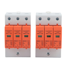 2Pcs Surge Protective Device Din Rail Mount House 3P Arrester Protector AC 420V RMU1?C20