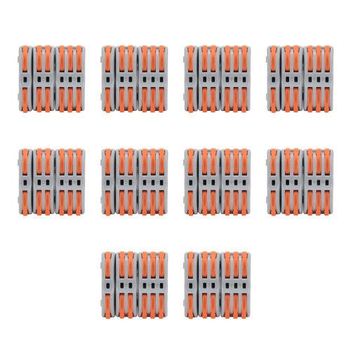 30Pcs Quick Terminal Block Wire Connector PushType Wiring Splitter Set SPL-P1/P2/P3