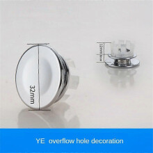 (E) 2PCS Solid Sink Overflow Covers Kitchen Bathroom Basin Trim Round Hole Caps