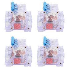 4Pcs DZ47?63 3 Pole 6?63A Home Mini Circuit Breaker Transparent Overload Protection Switch