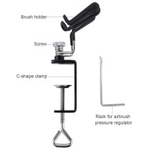 Universeller Airbrush Halter, Airbrush Ablage, Werkzeughalter für zwei Airbrushes, Tischhalterung zum Anklemmen