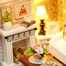DIY Dollhouse Wooden Room Assemble Kit Home Decoration Miniature House Model Self-installed Simulation Dollhouse