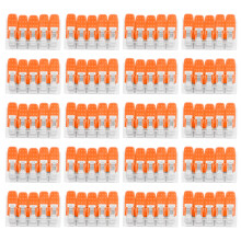 20Pcs Wiring Connector Building Lighting ScrewFree Quick Terminal Industrial Supplies PCT665(Orange )