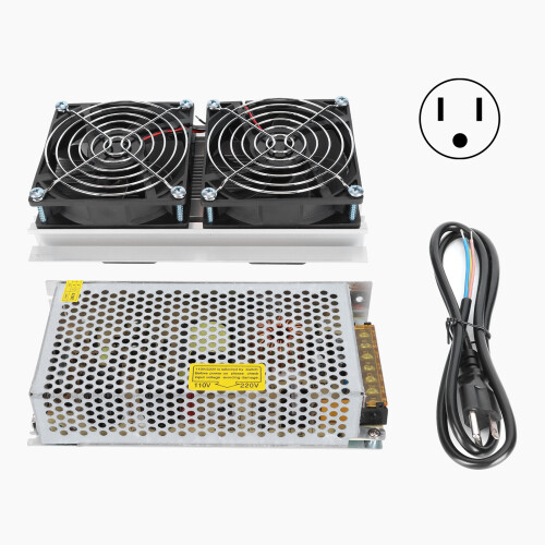 Thermoelectric Refrigeration Cooling System 2?Core Semiconductor Cooler Air ConditioningUS Plug 110V