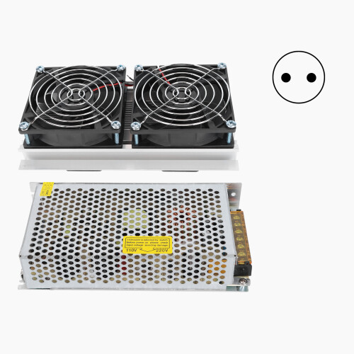 Thermoelectric Refrigeration Cooling System 2?Core Semiconductor Cooler Air ConditioningEU Plug 220V