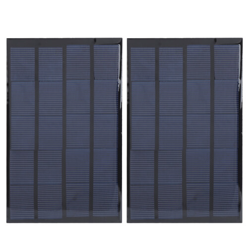 2Pcs Epoxy Solar Panel Mini Power Supply Board for DIY Lamp Component DC 5V 2W 142 x 88mm