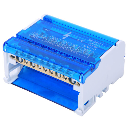 411 Terminal Block Distribution Box Din Rail 4-Level Single Phase for Electrical Engineering 1