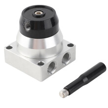 G1/4" Gewinde, 3 Positionen 4 Wege Pneumatik Handhebelventil aus Aluminiumlegierung