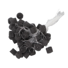 50 Stück Hörgeräte Ohrstöpsel aus weichem Schwamm mit Kabel, Schwarz/Grau