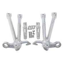 (Silver) Motorcycle Rear Footrest Foot Pegs Bracket Set For Suzuki Gsxr 1000 20072008 K7 K8 Black Silver