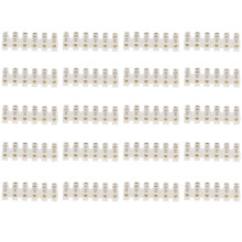 20Pcs Terminal Block Strip FlameRetardant ThroughType Wire Connector 10A Industrial Supplies(6in6out )