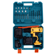 Electric Drill Cordless Rechargeable Screwdriver Adjustable 18V Set Kit AC100?240VEU Plug