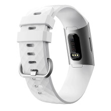 (color02)Suitable for Fitbit Charge3 Silicone Strap Diamond Sports Watch Bands
