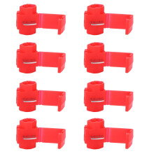 210Pcs Lock Wire Connectors Quick Splice Electrical Cable Snap Crimp Terminal BlocksRed