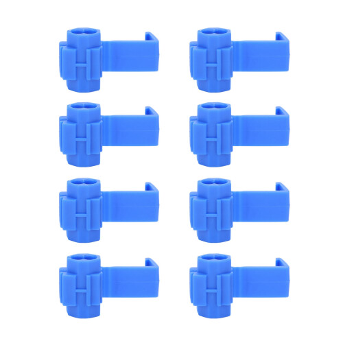 210Pcs Lock Wire Connectors Quick Splice Electrical Cable Snap Crimp Terminal BlocksBlue