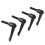 4PCS Metal Machine Knobs Adjustable Fixing Handle M10 Male Thread (40mm) 1