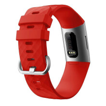 (color06)Suitable for Fitbit Charge3 Silicone Strap Diamond Sports Watch Bands