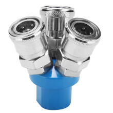 1/4" C Type Japanese Style Pneumatic Quick Fitting Air Pump Air Compressor Connector (3 Way)