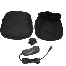 Elektrisches Shiatsu Fuß und Rückenmassagegerät (2 in 1) mit Heizkissen und Knetfunktion, 110–240 V, UK Stecker