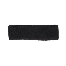 Schweißabsorbierendes Fitness Stirnband, elastisches Polyester Baumwoll Stirnband für Sport und Laufen, Schwarz