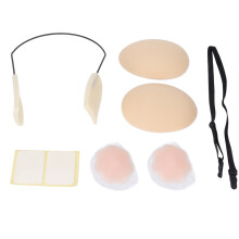 Push up BH Set ohne Vorderteil, Silikonüberzug, rückenfrei, tief ausgeschnitten, für Damen, Hautfarben