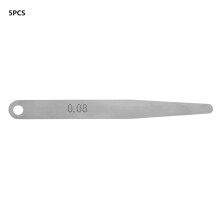 5 Stück 0,08 mm Fühlerlehre zur Messung der Fülldicke (metrisches Fülldickenmessgerät, 0,08 mm)