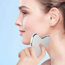 Massage Schaber aus Edelstahl für Gesicht und Körper, Hautschaber aus Edelstahl, Gesichtsmassagegerät aus Metall