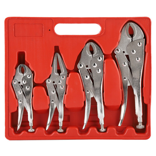 4 Pcs Locking Pliers Set 5/6/6.5/10'' Multifunction Lock Wrench Kit
