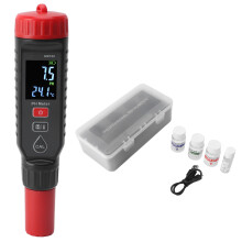 Portable PH Meter High Accuracy 6 Functions LCD Display Quick Response PH Tester for Soil Aquarium Fish Tank