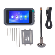 Video Doorbell System 3.97in LCD Screen 1080P Rechargeable PIR Motion Detection Smart Visual Doorbell