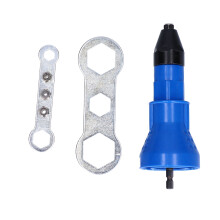 Electric Rivet Nut Gun Drill Adapter Cordless Riveting Adaptor Power Tool EquipmentBlue