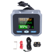 Slimme accubewaker met 1,8 inch kleuren-lcd-display, waterdichte accuvoltmeter voor loodzuur-, lithium- en ijzeraccu's, 50A 10-100V