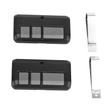 2 Pack Garage Door Opener with Clips 3 Buttons Remote Controller for Chamberlain Replacement for 893MAX 891LM 371 971
