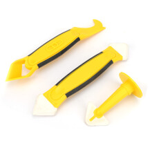 3-delige set kitschraper, applicator, reiniger, verwijderaar, gladmaker en afwerkset voor kit.