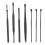 5-Set Ear Pick 7pcs Ear Wax Kit Black Stainless 2