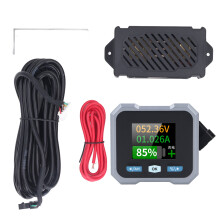 Batterijmonitor met shunt 10-100V 0-100A 1,8 inch LCD waterdicht Bluetooth batterijmonitor voor loodzuur-, LFP-, Li-ion- en NiMH-batterijen