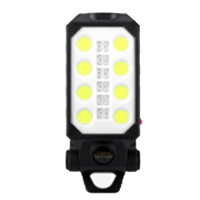 COB  Arbeitsleuchte mit USB  Ladefunktion, LED, Magnet, weißem Licht, rot  blauem Blinklicht und Kabel, klein, 598 A